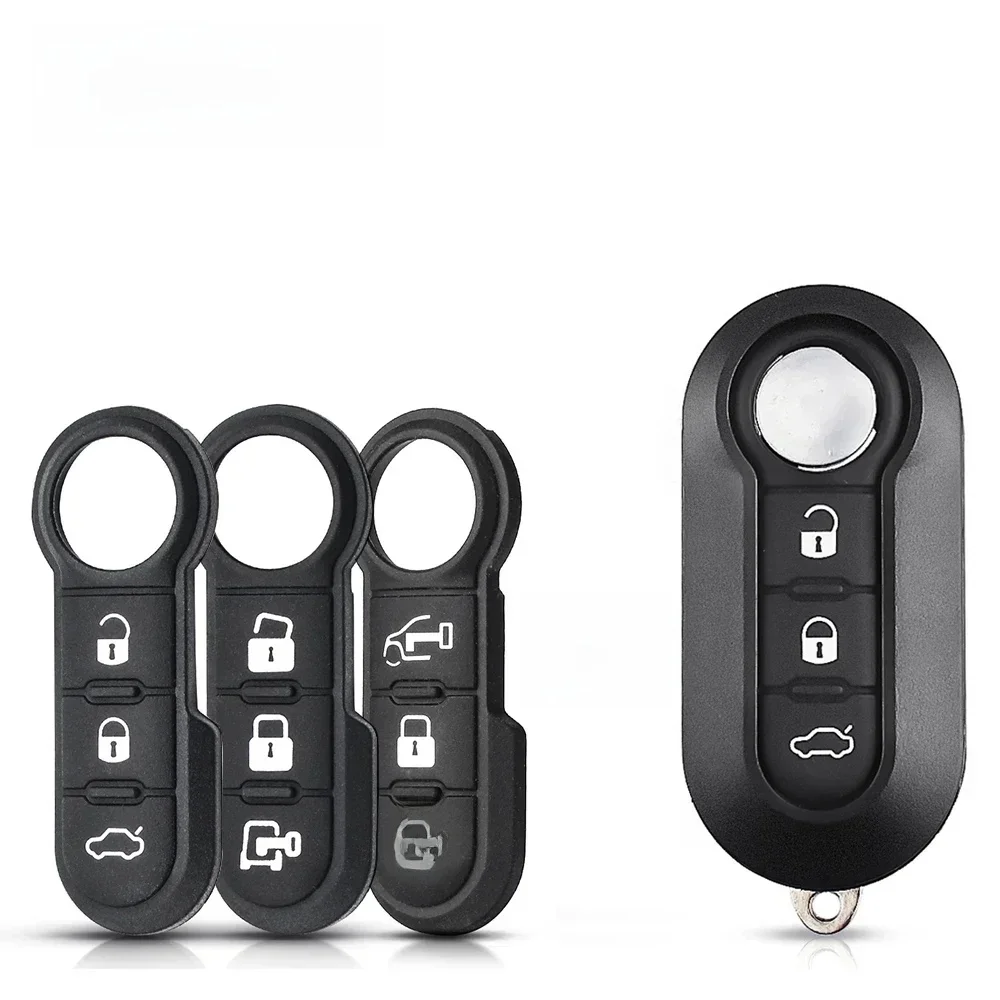 EllYYOU-Coussretours de boutons en caoutchouc pour clé à distance KIT, étui à cristaux, Fiat 500 KrasnoAbarth Punto Ducato Stilo, neuf, 1 pièce