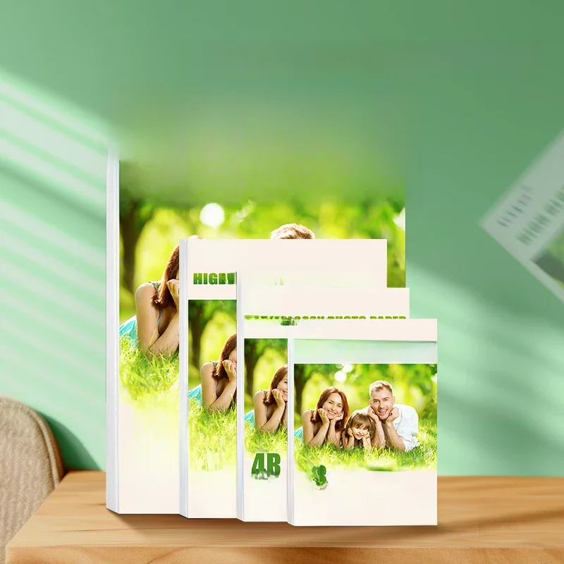 Multi Especificação High Gloss Photo Paper, A4 Photo Printing Paper, Impressora a jato de tinta,