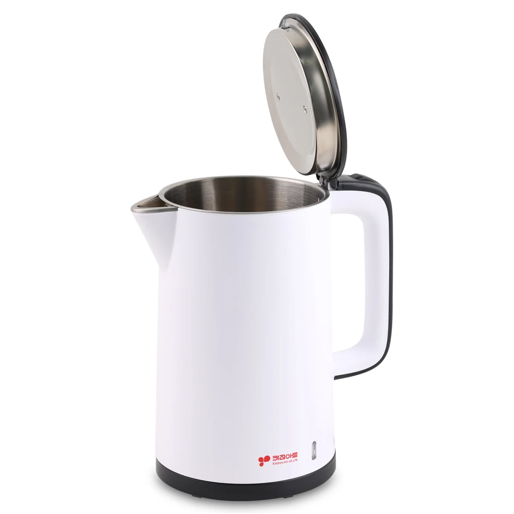 وعاء كهربائي لاسلكي R للمطبخ ، غلاية قهوة ، آلة كهربائية لغلي الماء ، عزل مزدوج ، غير قابل للصدأ ، SUS304 ، 1.5 لتر ، تشغيل سريع التحريك ، إيقاف تشغيل أوتوماتيكي ،