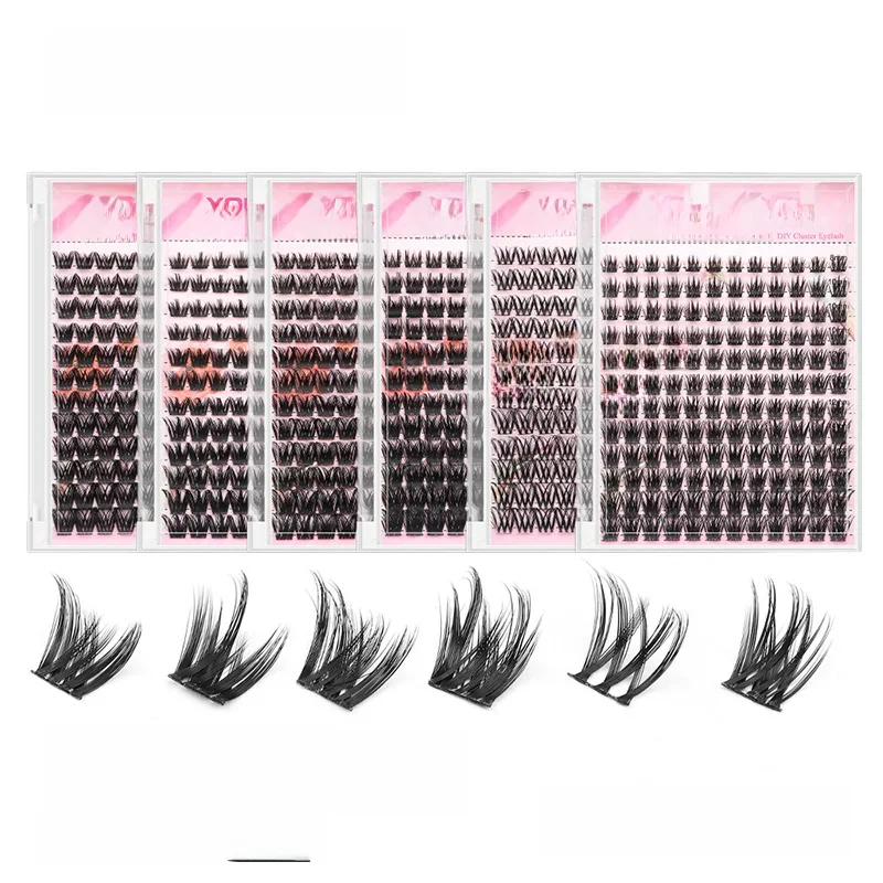 YOUNG LASH DIY zestaw do przedłużania rzęs 144, klastry Lash Mix segmentowe pojedyncze rzęsy rosyjskie artykuły objętościowe hurtowo — zdjęcie 2