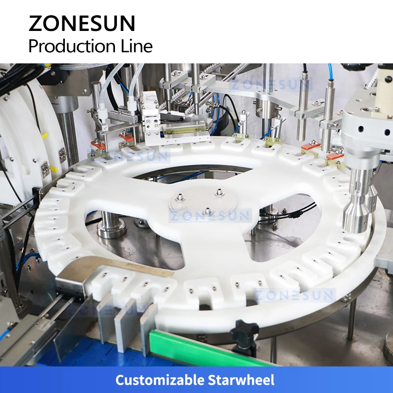 ZONESUN ZS-FAL180G9 نظام كاميرا الزجاجة الأوتوماتيكي غير المنتظم خط إنتاج العين لملء السد #2