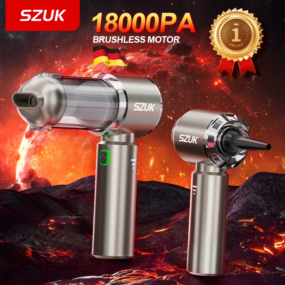 SZUK C012MAX 18000PA Car Vacuum Cleaner Portable Handheld Mini Vacuum Cleaner Cordless Powerful Car Cleaner Home Appliance