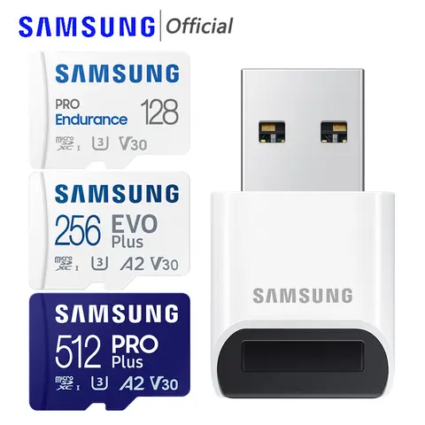 SAMSUNG PRO EVO Plus Micro SD 128GB 64GB tarjeta de memoria tarjeta Micro SD 256GB tarjetas TF 512GB memoria Flash U1 U3 4K Microsd para teléfono