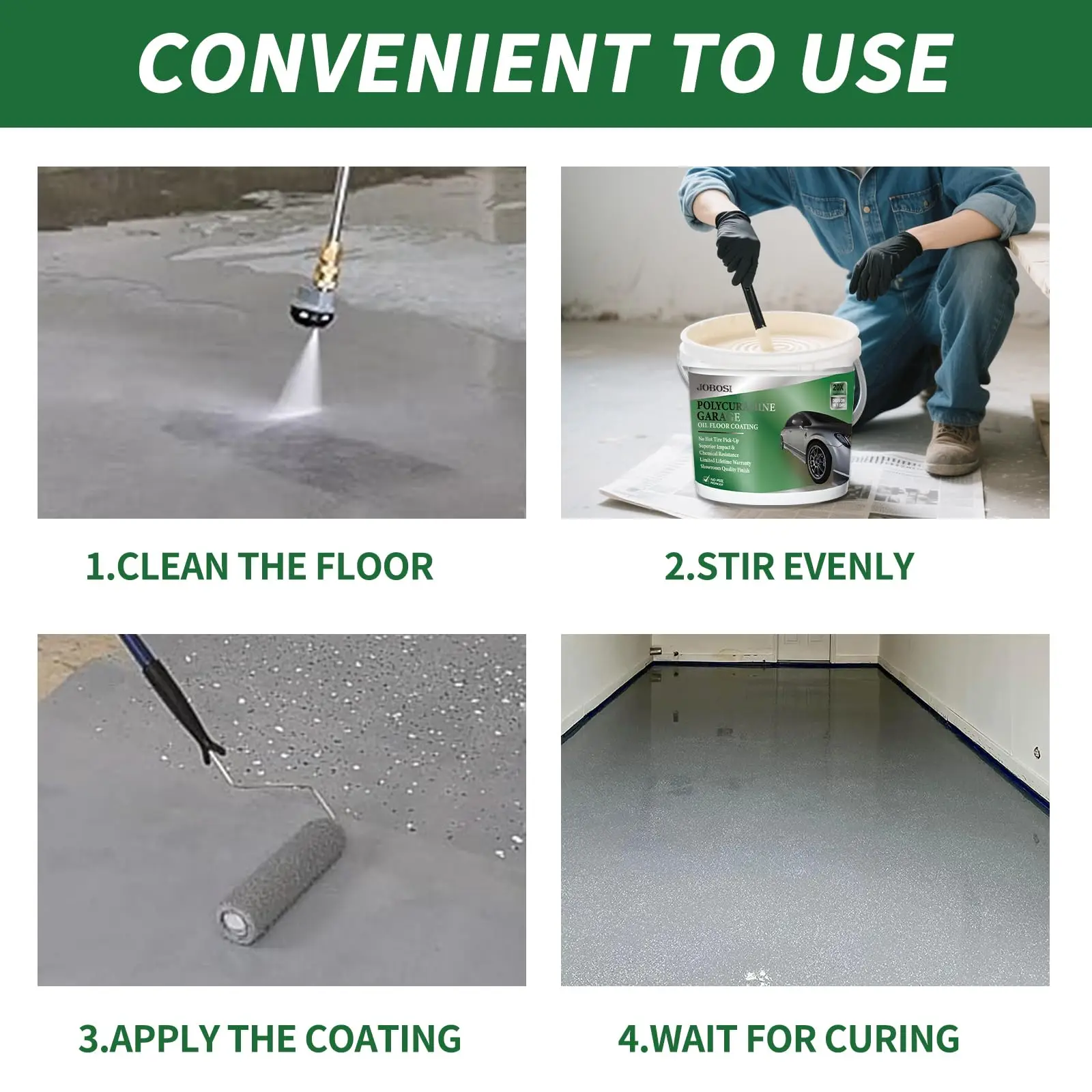 طلاء أرضية رملية من إيبوكسي، تسوية ذاتية - جالون 1.41 جالونًا، جراج ورشة عمل باللون الرمادي البحري مع مثبط الصدأ |   لمسة نهائية مزخرفة مضادة للانزلاق