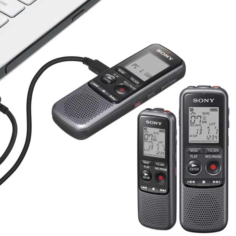 Sony ICD-PX240 Voice Recorder with 4GB Digital Audio Player and Integrated USB