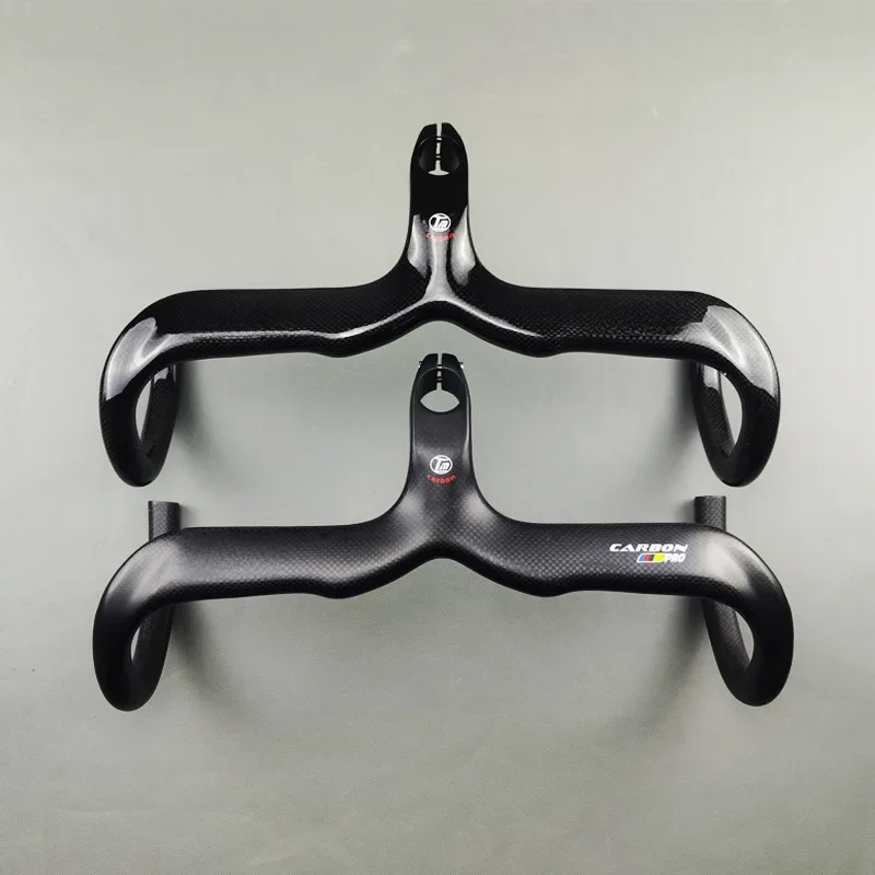 AliExpress TMAEX New Road Bike Full Carbon One-Integrated Handlebar 28.6mm Carbon Road Handlebars With GPS Computer Holder 400/420/440