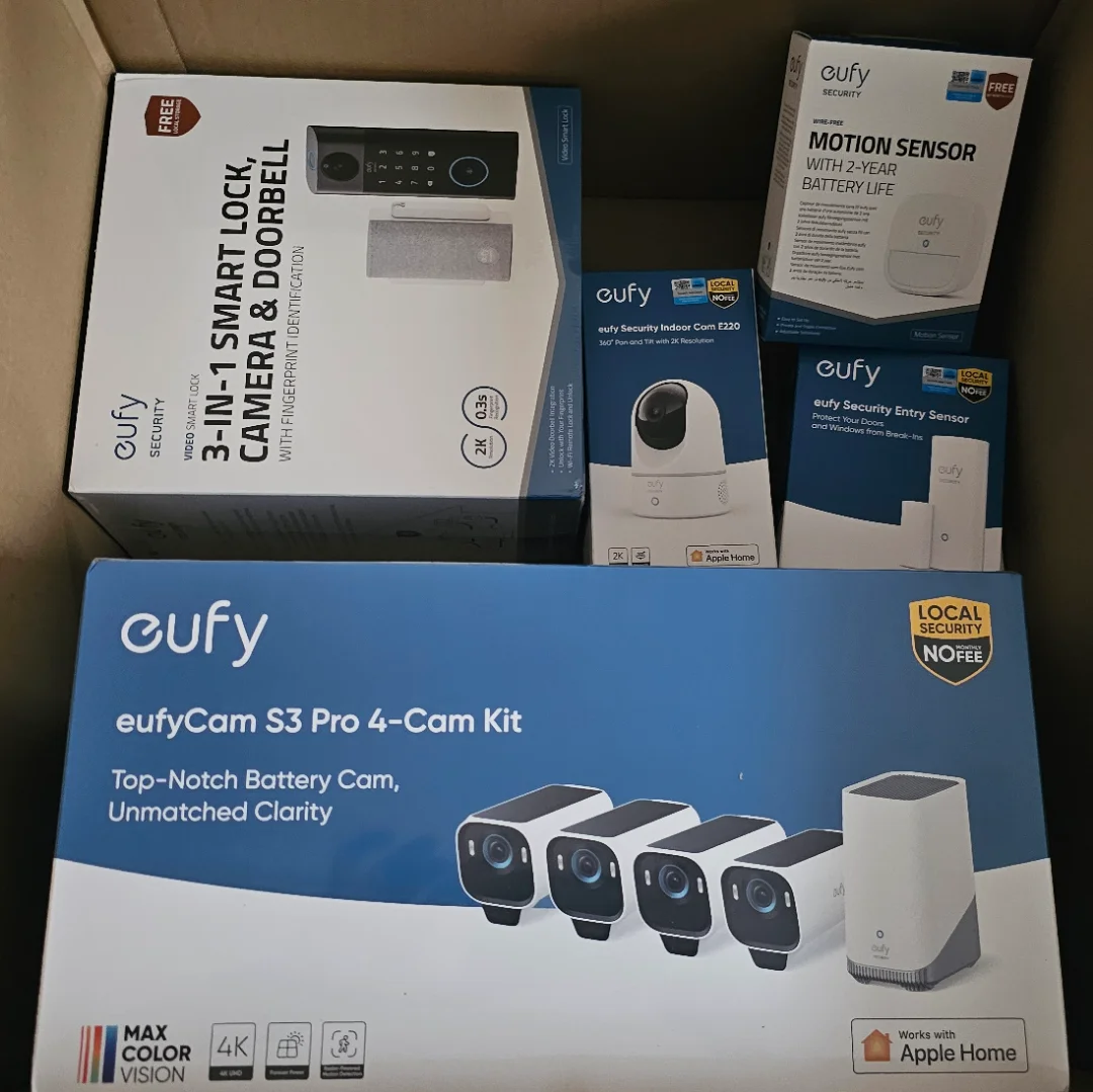 

TOP SALES BRAND NEW 2025 euffy SoloCam S340 4-Cam Kit + eufy HomeBase S380
