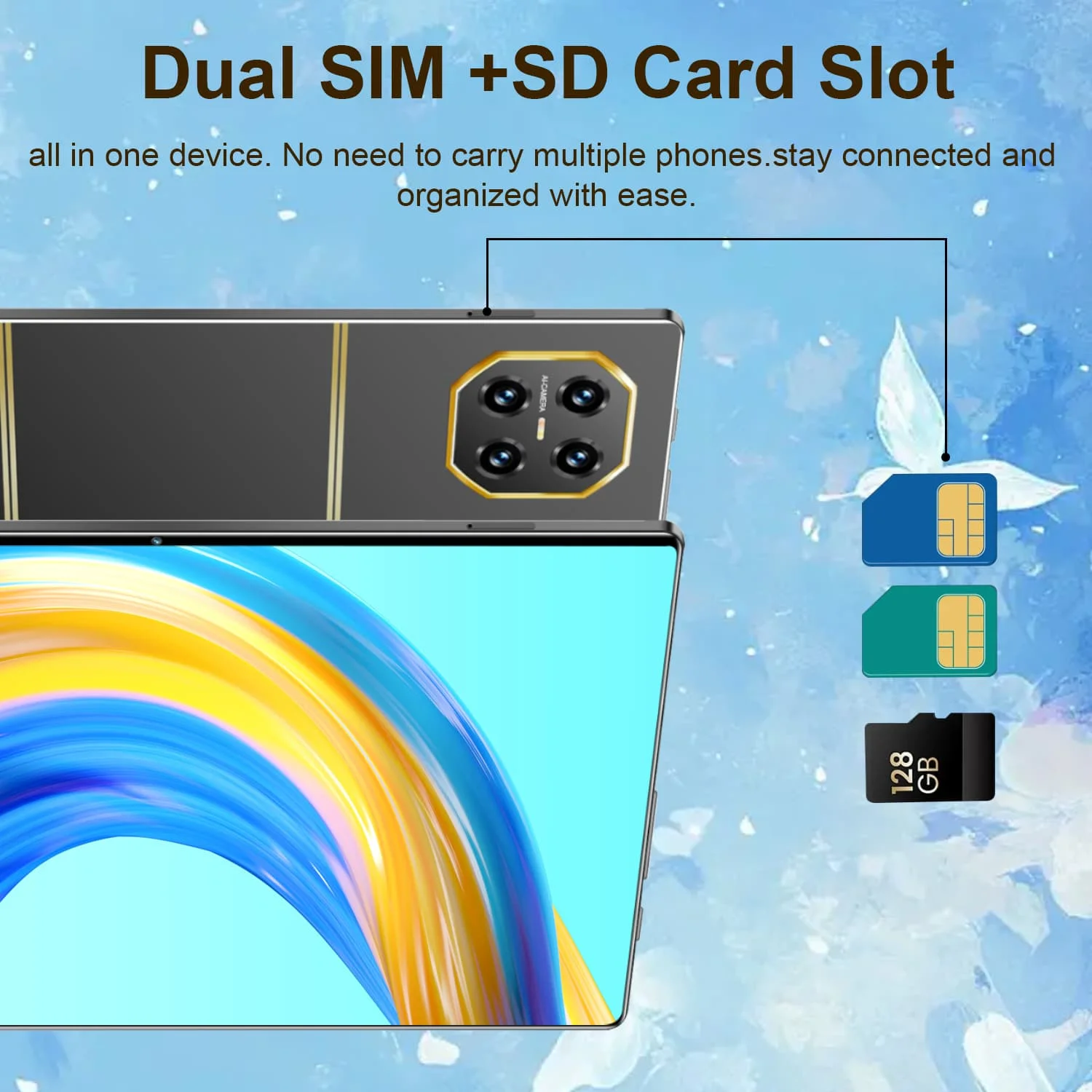 5G Global Version Pad 120000mAh 16MP+32MP 10.36 Inch Android 13 16GB+1TB  WPS+5G WiFi Bluetooth Dual SIM Phone Call Tablet