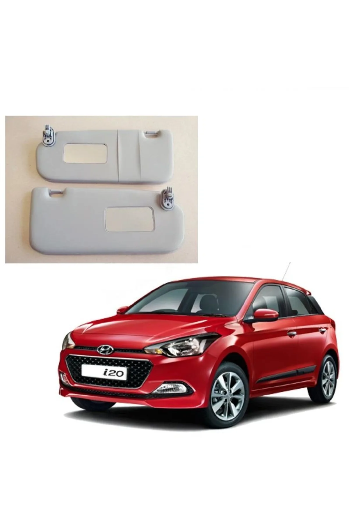 Sun Visor For Hyundai i20 Sun Protector 2008-2018 Left-Right 2 Pieces Make Up Mirror Included Interior Accessory for i20