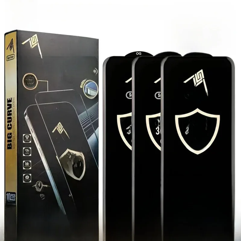 300CC Big Curve Tempered Glass for IPhone 16 11 12 13 14 15 Pro Max 16 Plus ESD Anti-Static Screen Protector for IPhone XR X XS