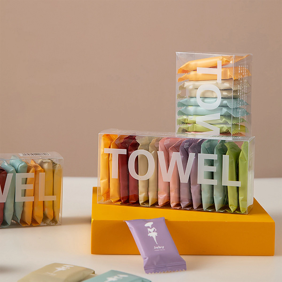 

7pcs/4pcs disposable compressed towel face wash towel thickened and enlarged cotton bath towel travel cleansing individually pac