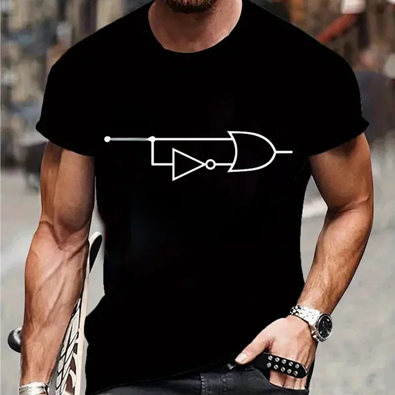 Męska koszulka dla mężczyzn To Be Or Not To Be Electrical Engineer Circuit Fashion Tshirt Bawełniana odzież uliczna Summer Casual Men Tops — zdjęcie 2