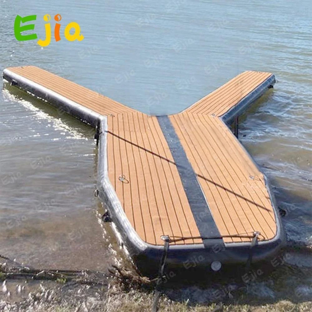 Grand quai gonflable flottant pour Jet Ski, pontons en Y antidérapants, plate-forme d'eau flottante pour le stationnement de bateau et de Yacht, 20 pieds à 6m, Stock