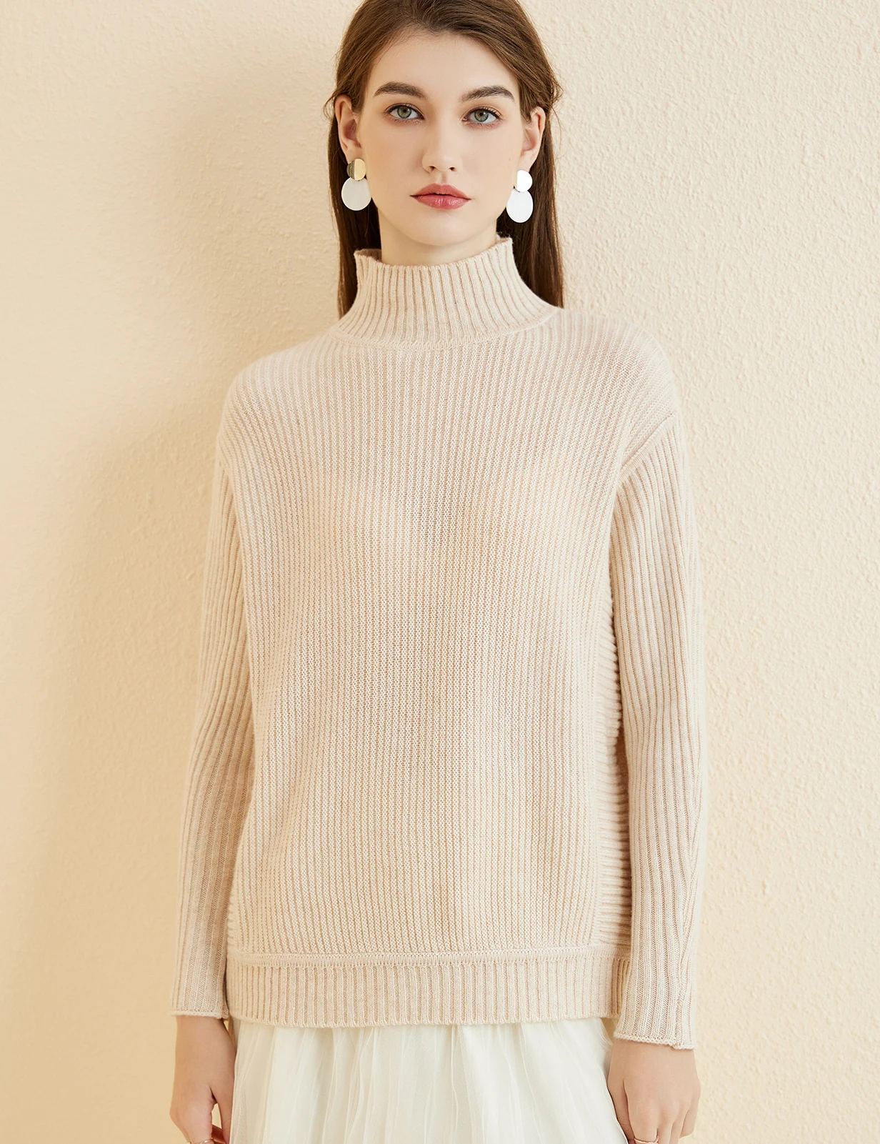 Sweater for Women's Turtleneck Sweater Wool Pullovers 2023 Fall Winter Casual Warm Soft Long Sleeve Knitted Tops Female Clothing