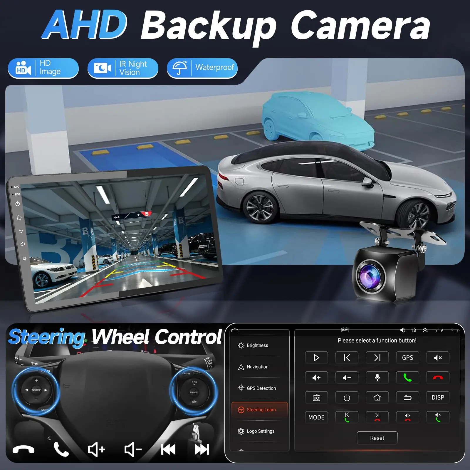 شاشة لمس IPS مقاس 9 بوصة لسيارة Toyota Tacoma Stereo مع Carplay Android Auto/Bluetooth/GPS/WiFi/Camera/MIC+Can Bus(FIT-J.B.L)