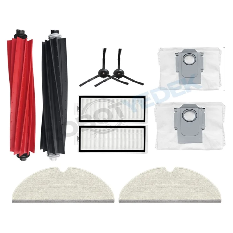 Roborock Q5 Pro Plus Compatible Spare Brush Hepa Filter Mop Dust Bag Set - 10 Pieces