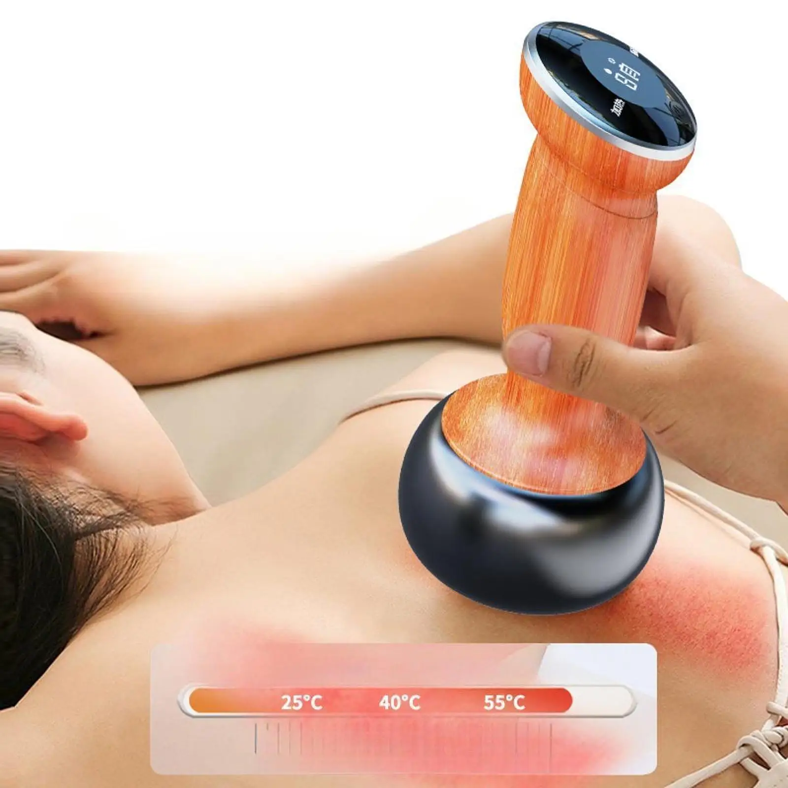 

Электрический массажер для тела с горячими камнями (1 шт.): массажер-компресс для спа-процедур, гуаша-массажер для ног, шеи, спины, всего тела, расслабляющий мышцы