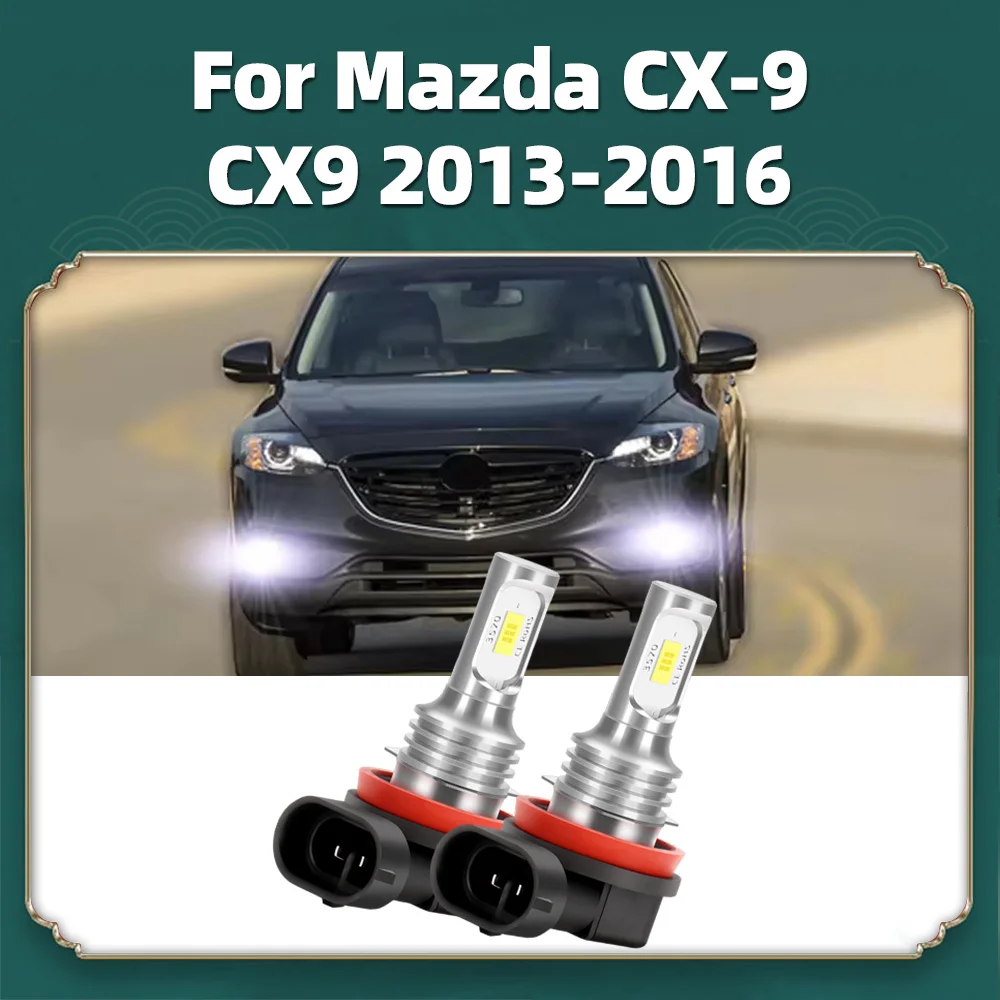 

2 шт. для Mazda CX-9 CX9 2013 2014 2015 2016 светодиодные автомобильные противотуманные фары передние противотуманные фары Canbus яркий белый 6000K
