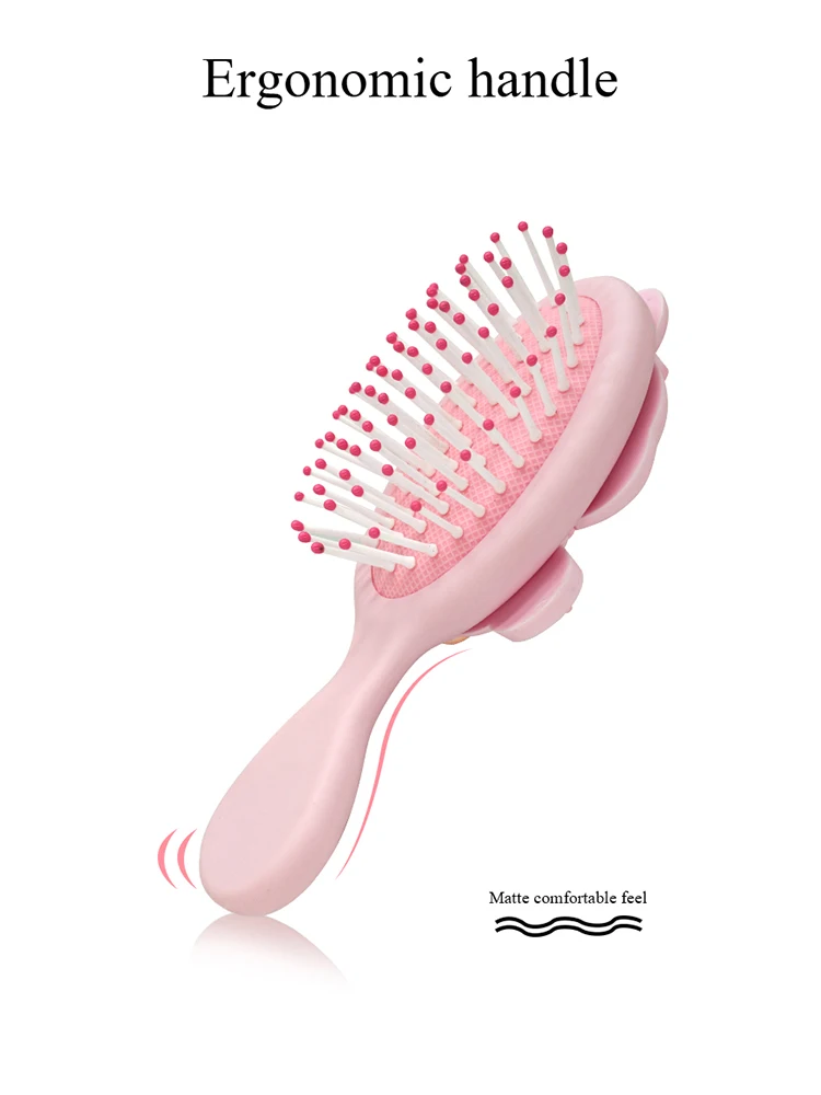 Cute Portable Air Cushion Massage Combs Hairbrush Cartoon Children Comb Foldable Hair Brush Anti-static Hairdressing Tool Kids