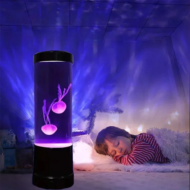 Jellyfish Lamp LED Remote Control Color Changing Aquarium Light With 8 Colors Home Decoration Lights Night Lights Pet Supplies