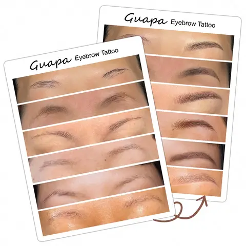 Eyebrow Tattoo Practice Skin – Color Printed Silicone Pad with Realistic Brow Patterns, Double-Sided for Microblading Training