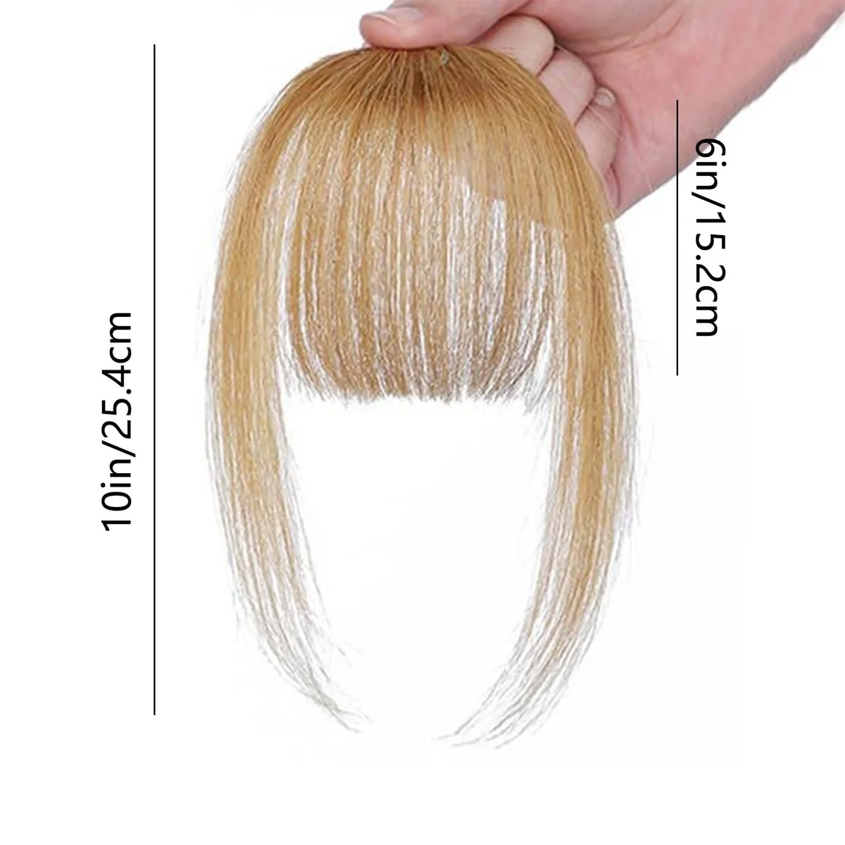 شعر بشري غرة فرنسية مع معابد، إكسسوارات شعر منحنية هامشية، مشبك في الانفجارات الهوائية، قطع شعر كاواي تغيير سريع