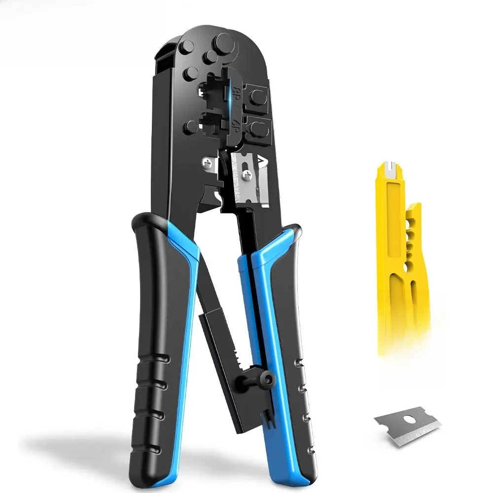 Ampcom-rj11 rj45 ferramenta de crimpagem para rede ethernet, cortador de cabo lan, stripper alicate