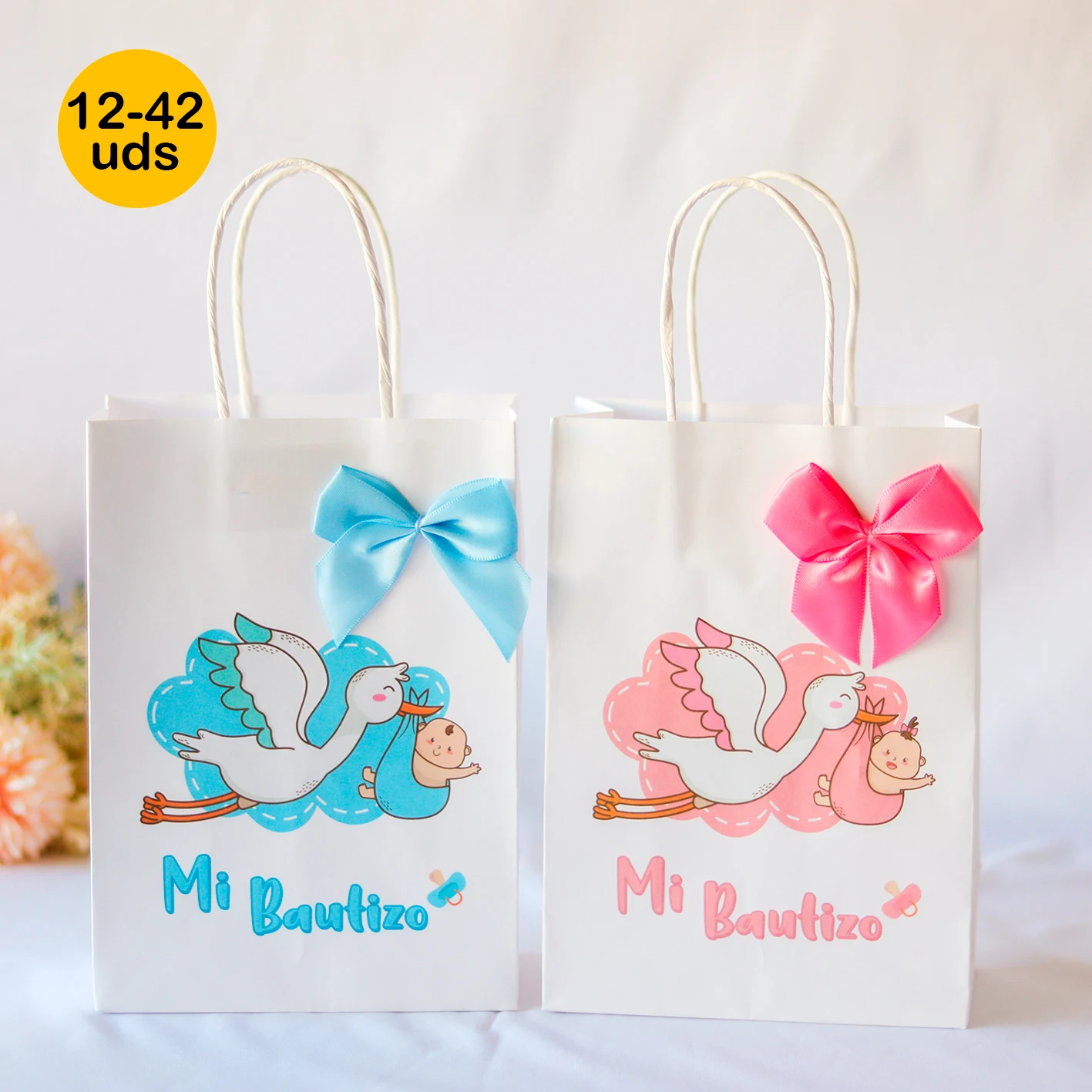 12-42 pcs/lot of paper bags, guest christening details, guest christening gifts, christening decoration, paper bag, paper bag, gift bag, baby shower decoration, gift Store