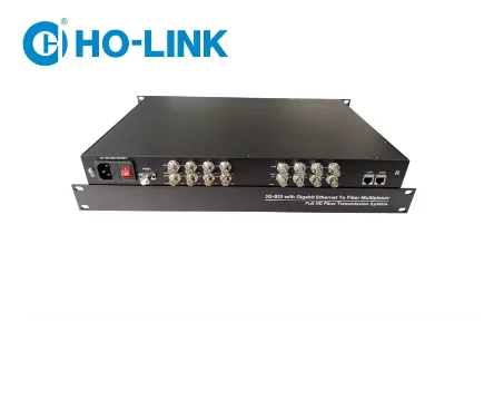 16 Channel 3G SDI with 2 Channel Ethernet 20km Video hd-sdi fiber optical transmitter and receiver with CE/FCC/RoHs