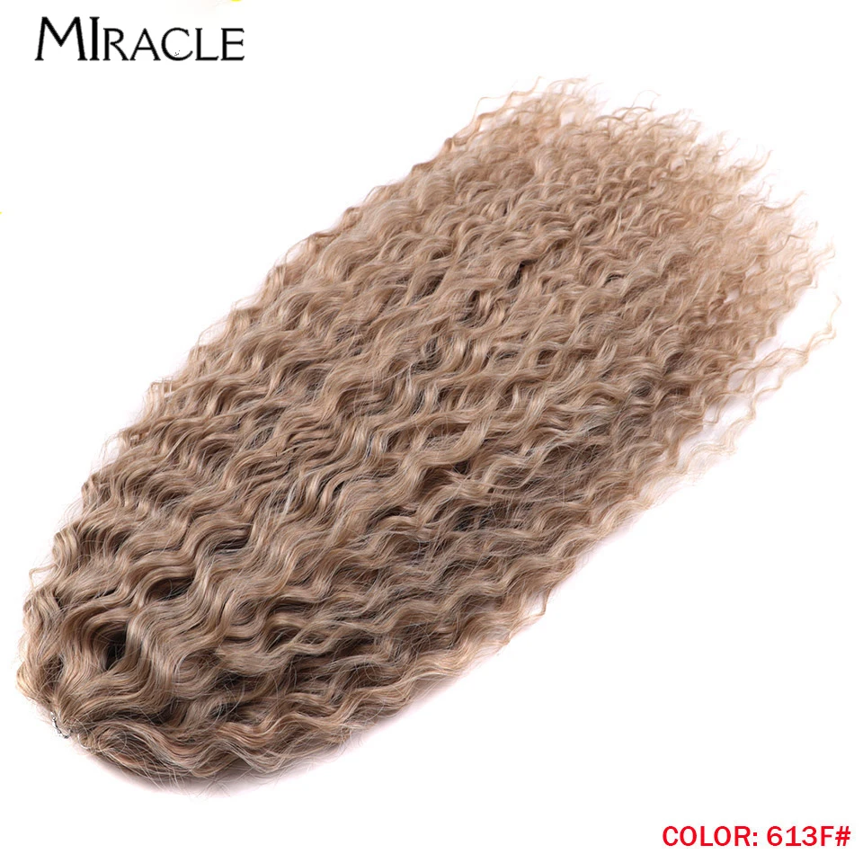 MIRACLE Synthetic 22Inch Braiding Hair Omber Crochet Cosplay Fiber Hair Extensions For Woman Soft Heat Resistant Bolnde