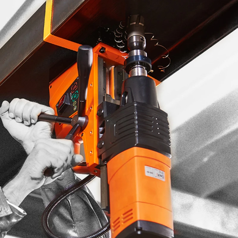 LYBGACNC DX-35/60 Magnetic Core Drill Machine 1100W/1500W Annular Cutter Magnetic Drill Press for Engineering Steel Structure