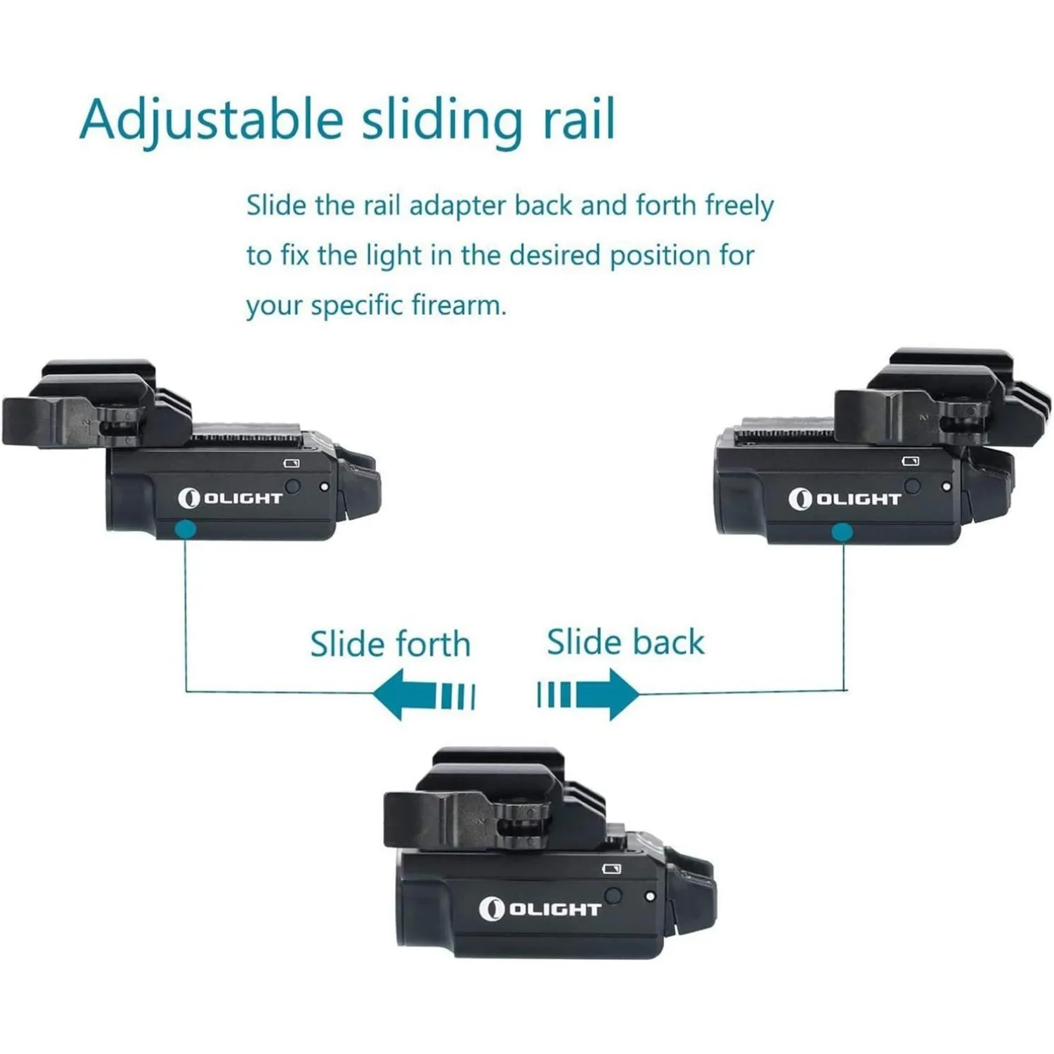 OLIGHT-Lampe d'Arme Magnétique PL-Mini 2 Valkyrie 600 Lm, Rechargeable par USB, avec Rail Réglable, Haute Performance CW LED