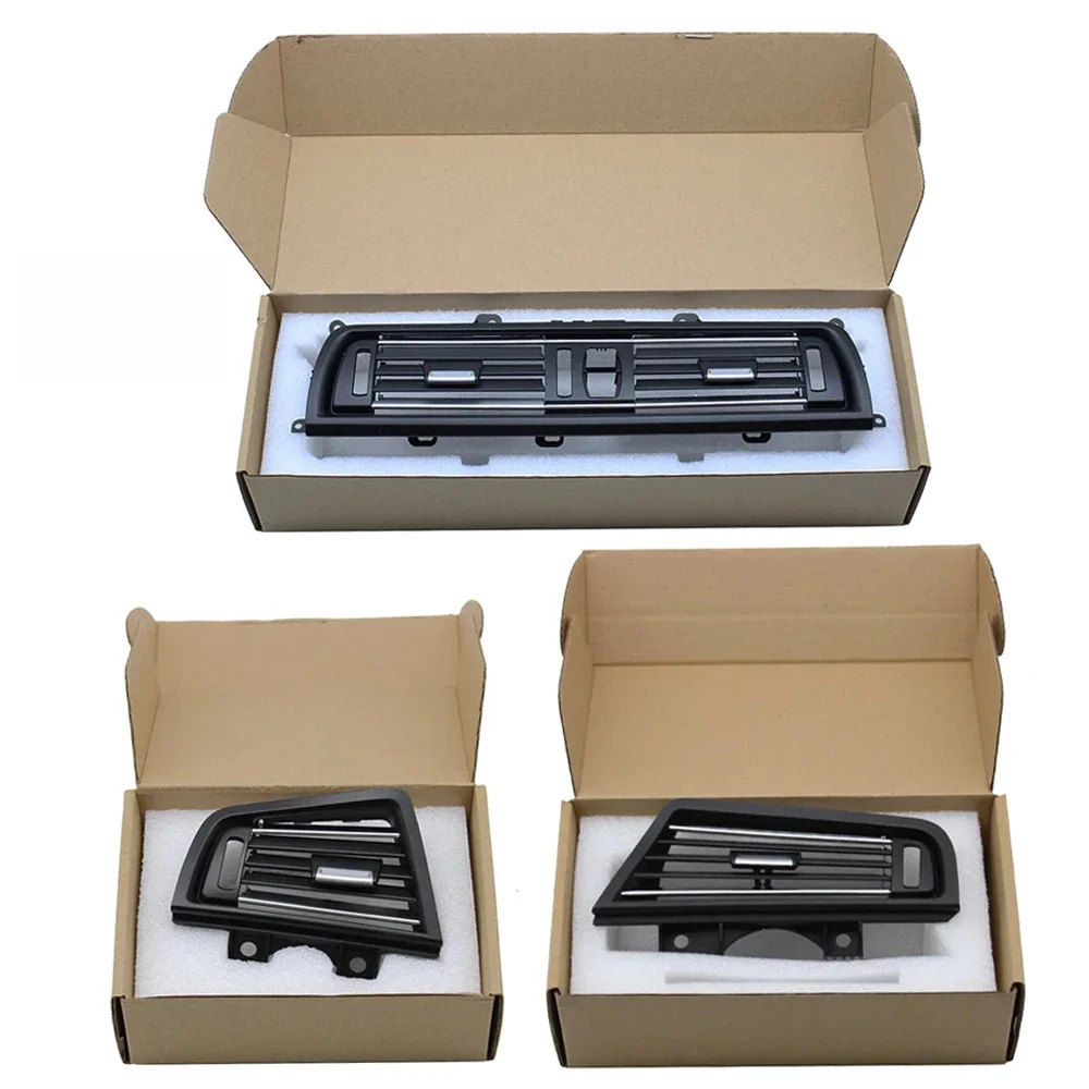 LHD Vorne Mitte Links Rechts Hinten AC Klimaanlage Verchromt Air Vent Grille Outlet Panel Für BMW 5er F10 F11 2010-2017