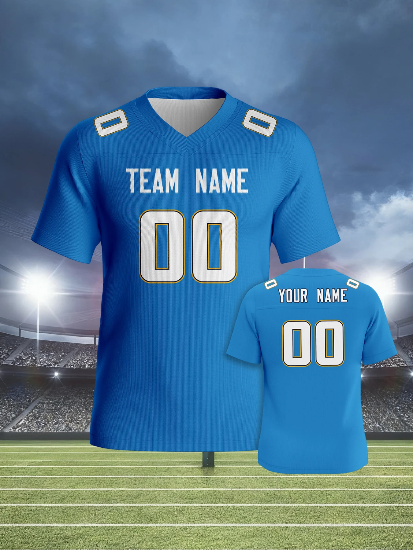 

Джерси для американского футбола на заказ с именем и номером, персонализированная футбольная команда для мужчин, женщин, молодежи, детей, синий футбольный топ