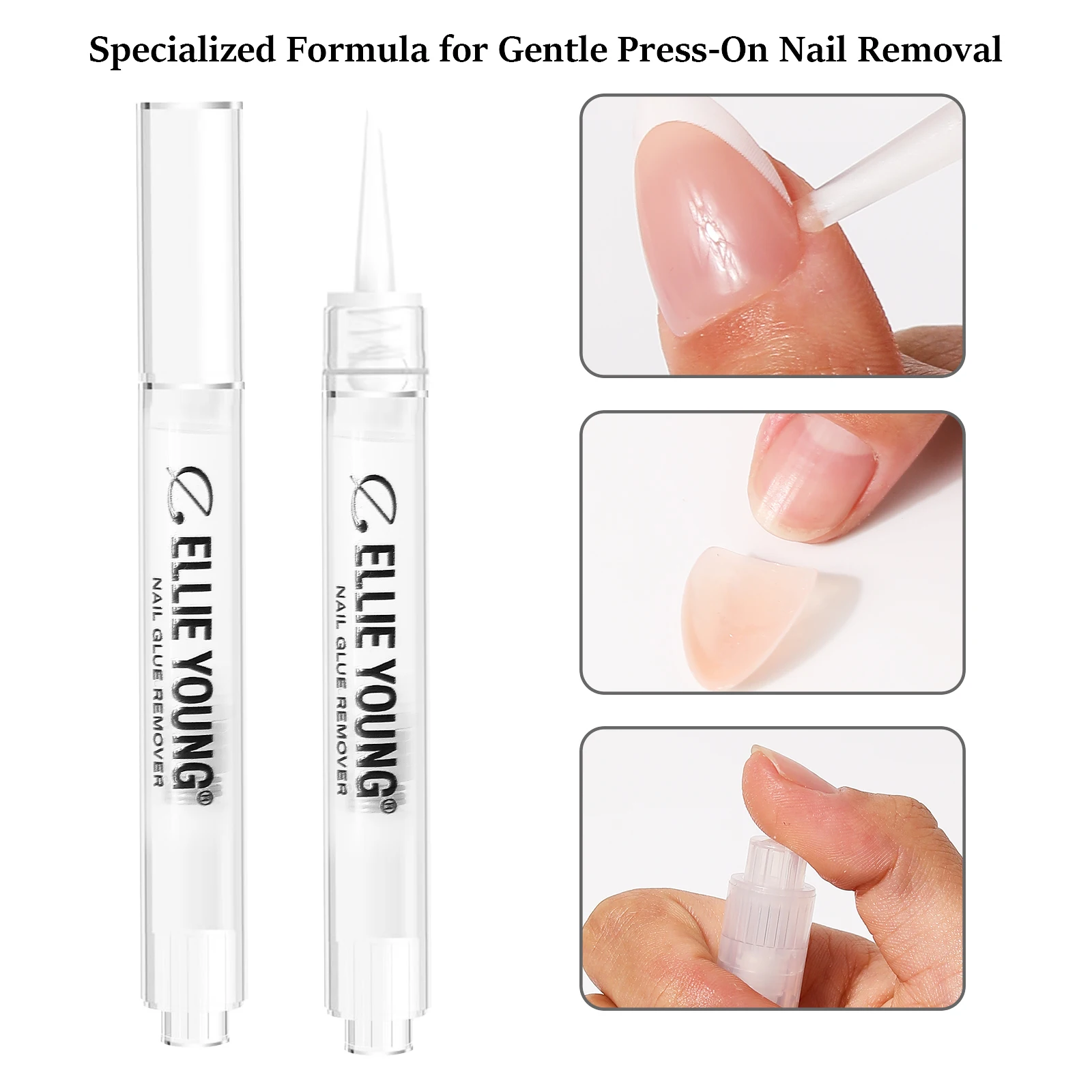 Ellie Young Press on Nail Remover, 5ml Nail Glue Removal Pen
