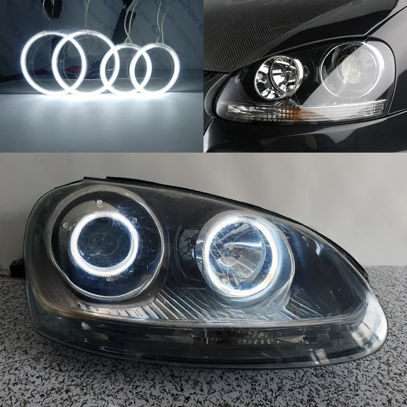 Do VOLKSWAGEN VW Golf 5 V Mk5 2004 2005 2006 2007 2008 2009 Doskonały zestaw Ultra Bright CCFL Angel Eyes Kit Halo Rings — zdjęcie 2