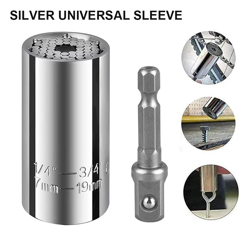 Universal Hardware Torque Wrench Head Set 7-19mm Socket Sleeve In Wrench Multifunctional Portable Multi Hand Tools