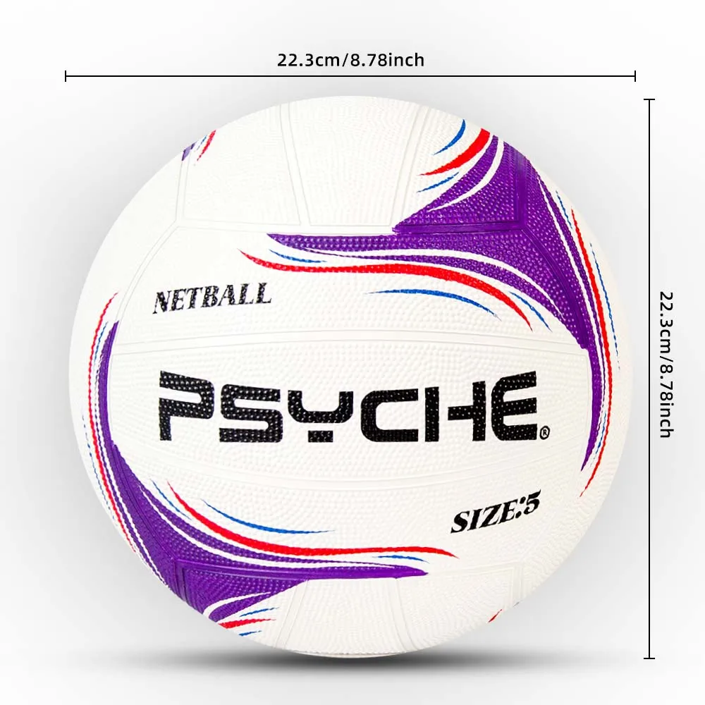 كرة شبكية مطاطية متينة من PSYCHE مقاس 5، كرة تدريب داخلية وخارجية لممارسة الفريق، لعب كرة السلة الترفيهي دون عائق