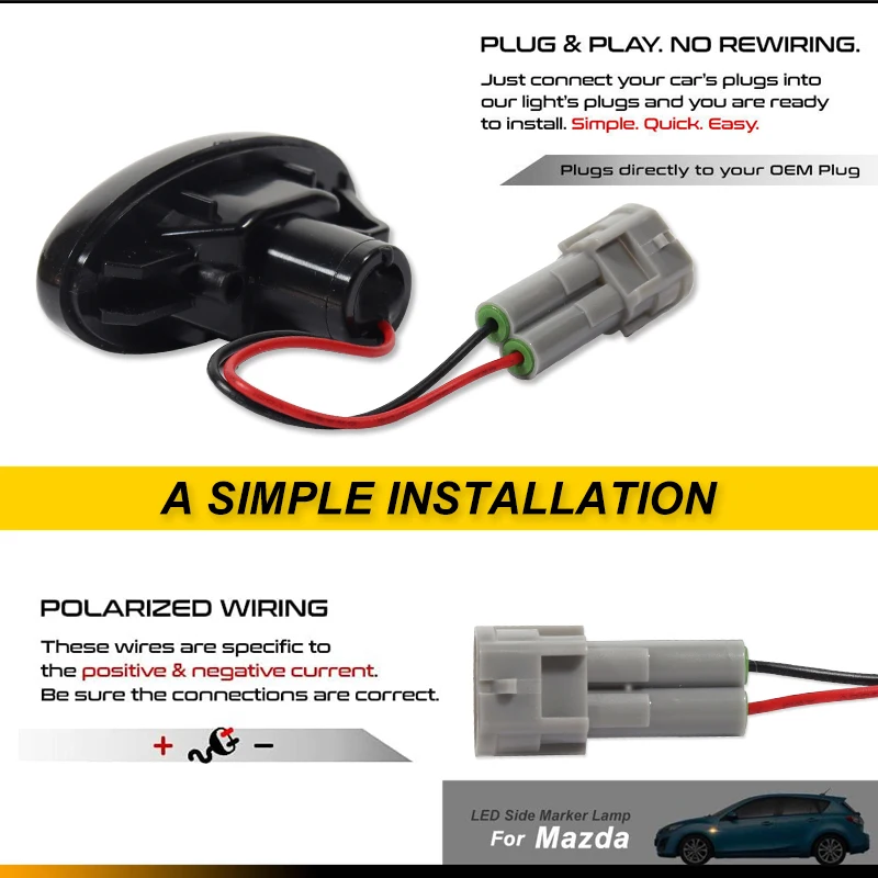 2 قطعة وامض متتابع وميض/تدفق العنبر بدوره إشارة الجبهة الجانب ماركر ضوء لمازدا 2 3 5 6 GG GY MPS BT-50 MPV MPV II 12 فولت