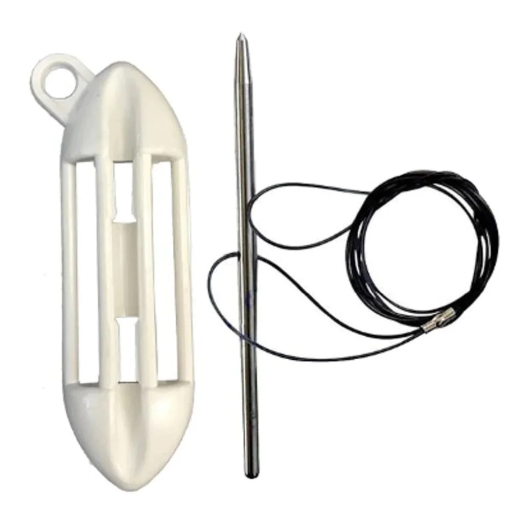 Fish Stringer Spearfishing Fish Holder Kit Clip for Scuba Diving and Monofilament Line Stainless Clips Plastic Bracket