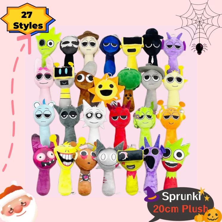 Sprunki Plush Buy One Get One Free Keychain Sprunki Incredibox Oren Wenda All Characters Cartoon Pillow Kids Christmas Gift