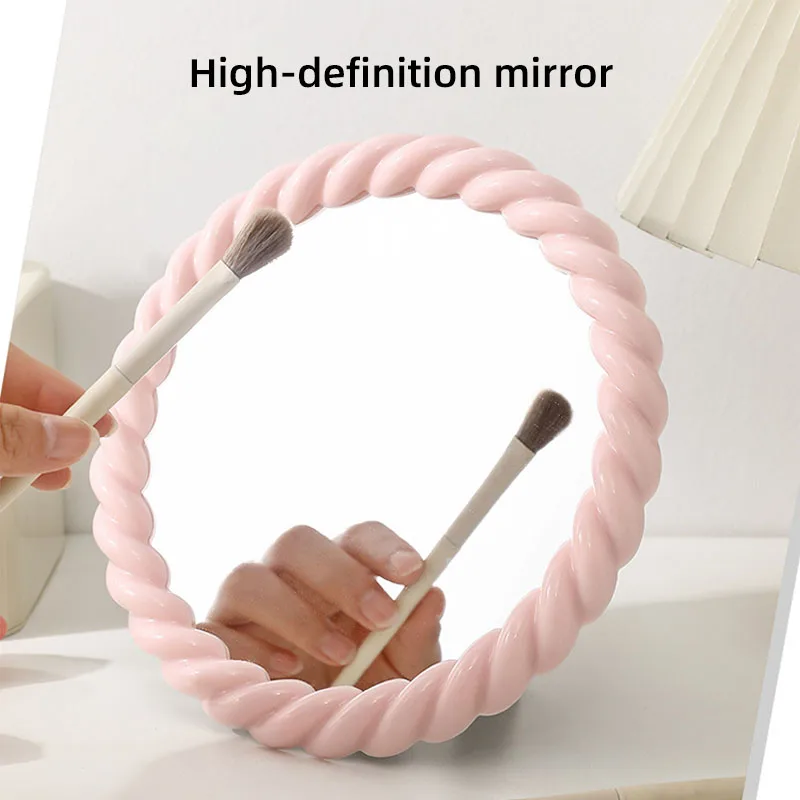 Espelho de maquiagem estilo creme de plástico espelho de mesa espelho móvel hd espelho de vestir portátil espelho de beleza