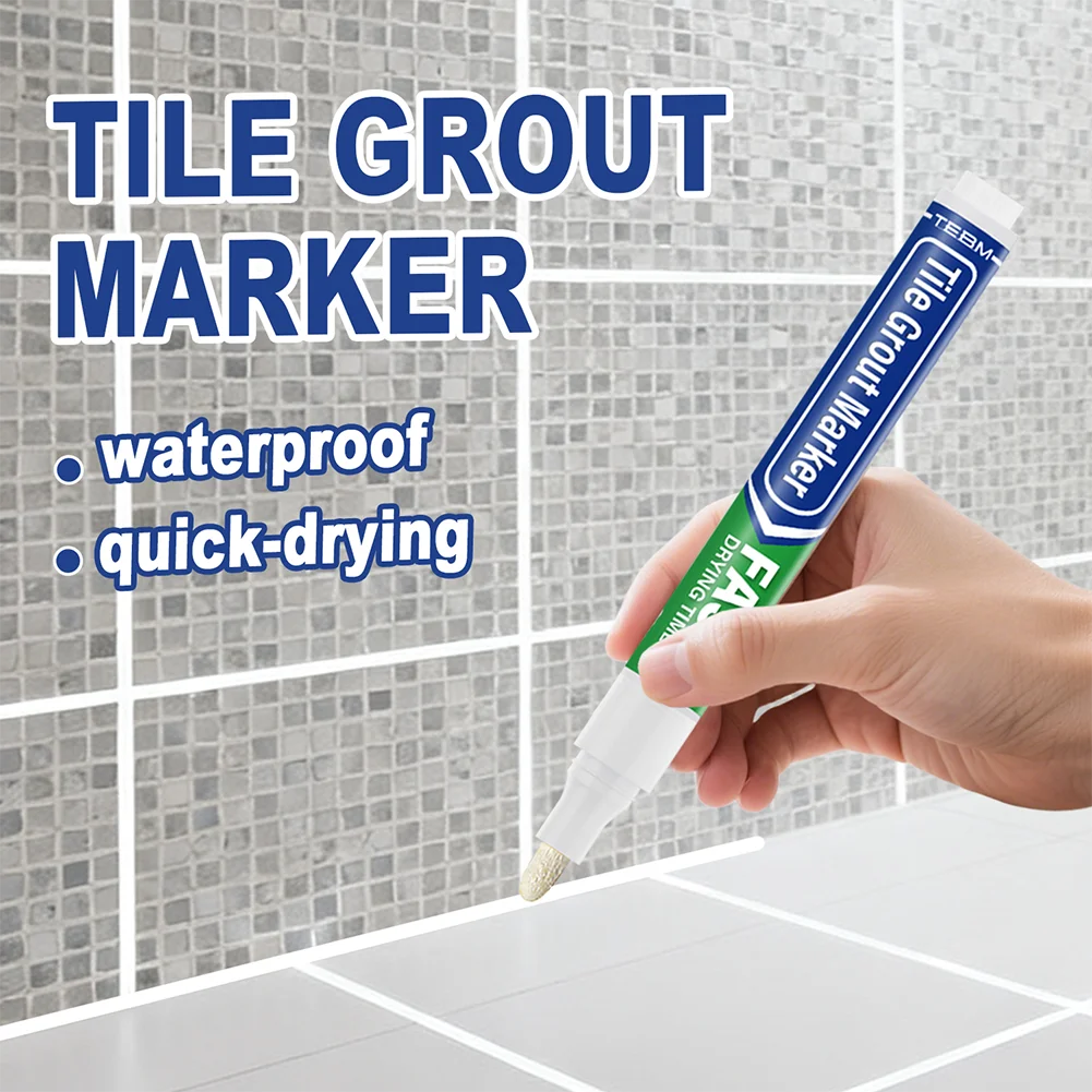 

5ml Waterproof Ceramic Tile Sealant White Refill Grout Pen Mouldproof Filling Agent for Wall Porcelain Bathroom Paint Cleaner