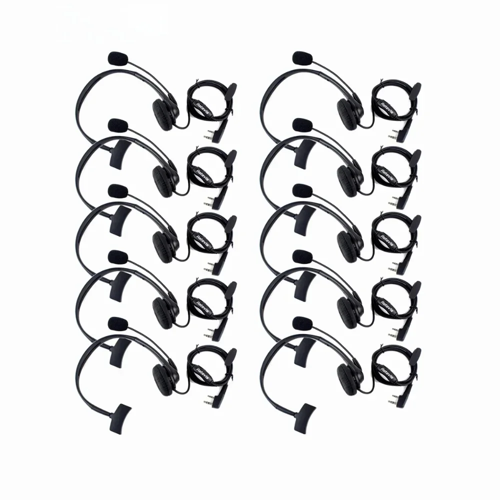 Retevis EHK001 RT3S Zestaw słuchawkowy do radiotelefonu 10 szt. 2-pinowe gąbkowe nauszniki do Baofeng UV-5R UV-82 Retevis RT622 H777 TYT — zdjęcie 2