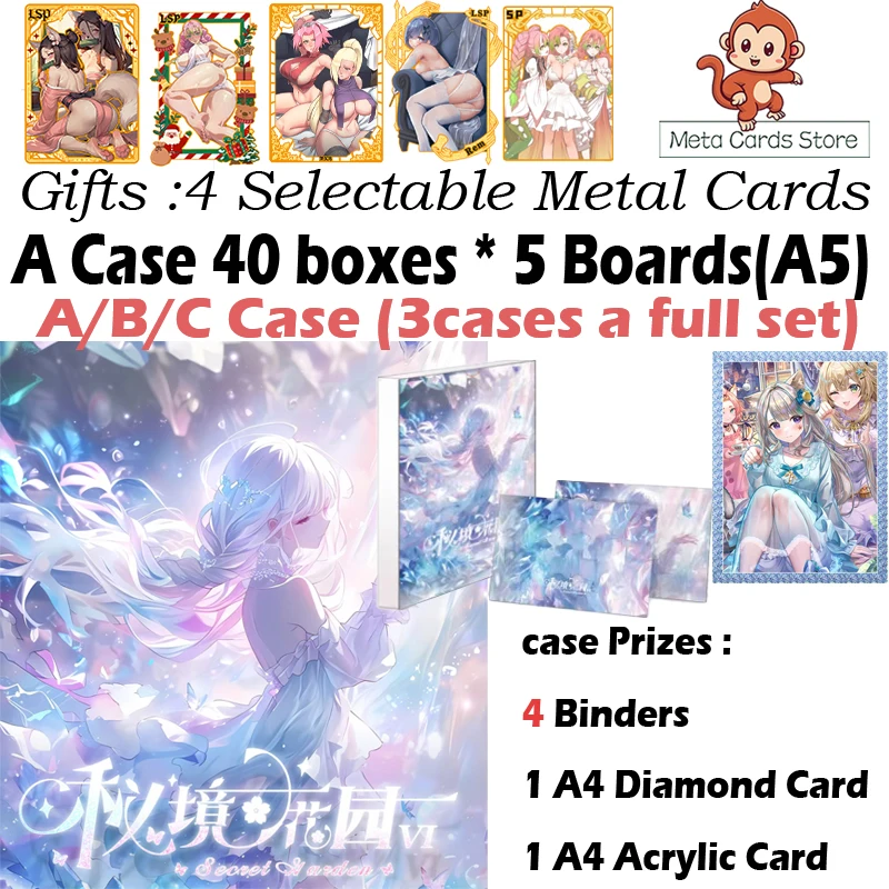 New Goddess Card Secret Garden 6 A5 Size Board Doujin Booster Box Hobby Game Card Spicy Rare Card LSP SSP SSR Toy