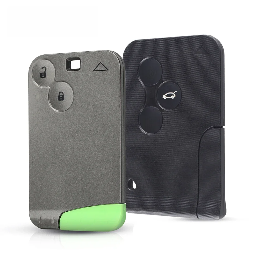 KEYYOU – coque de clé télécommande à 2/3 boutons, étui pour carte à puce, pour Renault Clio Logan Megane 2 3 Scenic Laguna Espace