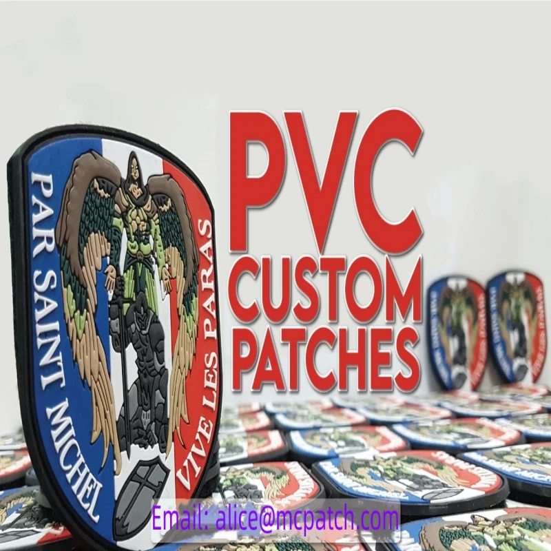 Custom PVC Patch Iron on Sew on Appliques Soft Noctilucence Rubber Patches Personalized Silicone Badges With Hook&Loop Backing