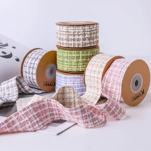 25 mm 40 mm Watte Wolle Wolle Stoff Tweed DIY Tape machen Bowknots Kinder Haarzubehör Material aus Nähkette hergestellt 12 Hauptverkauf Tweed Ribbon - №8