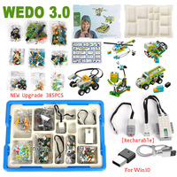 NEW 385Pcs Bricks Parts WeDo 2.0 Robotics Construction Building Blocks fit for STEM WeDo 3.0 Core Set Tech Educational DIY Toys