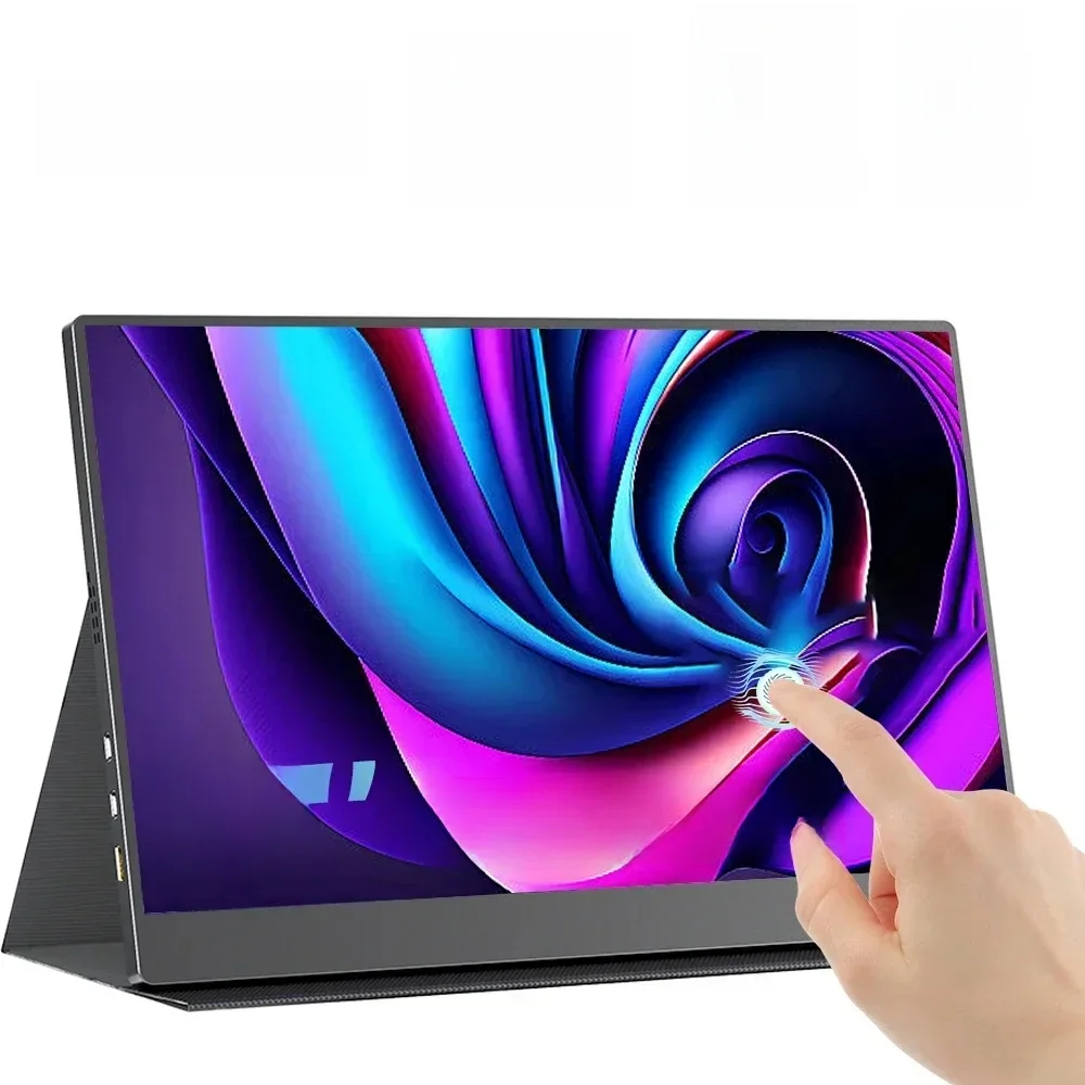 Touchscreen 15 "draagbare monitor Full HD Kantoor Aluminium Tweede externe IPS-scherm voor laptop XBox PS4/5 Switch Telefoon PC - afbeelding 2